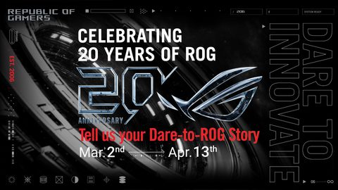 ROG slaví 20 let a spouští výroční kampaň pro fanoušky. Ve hře je hardware i cesta na Computex