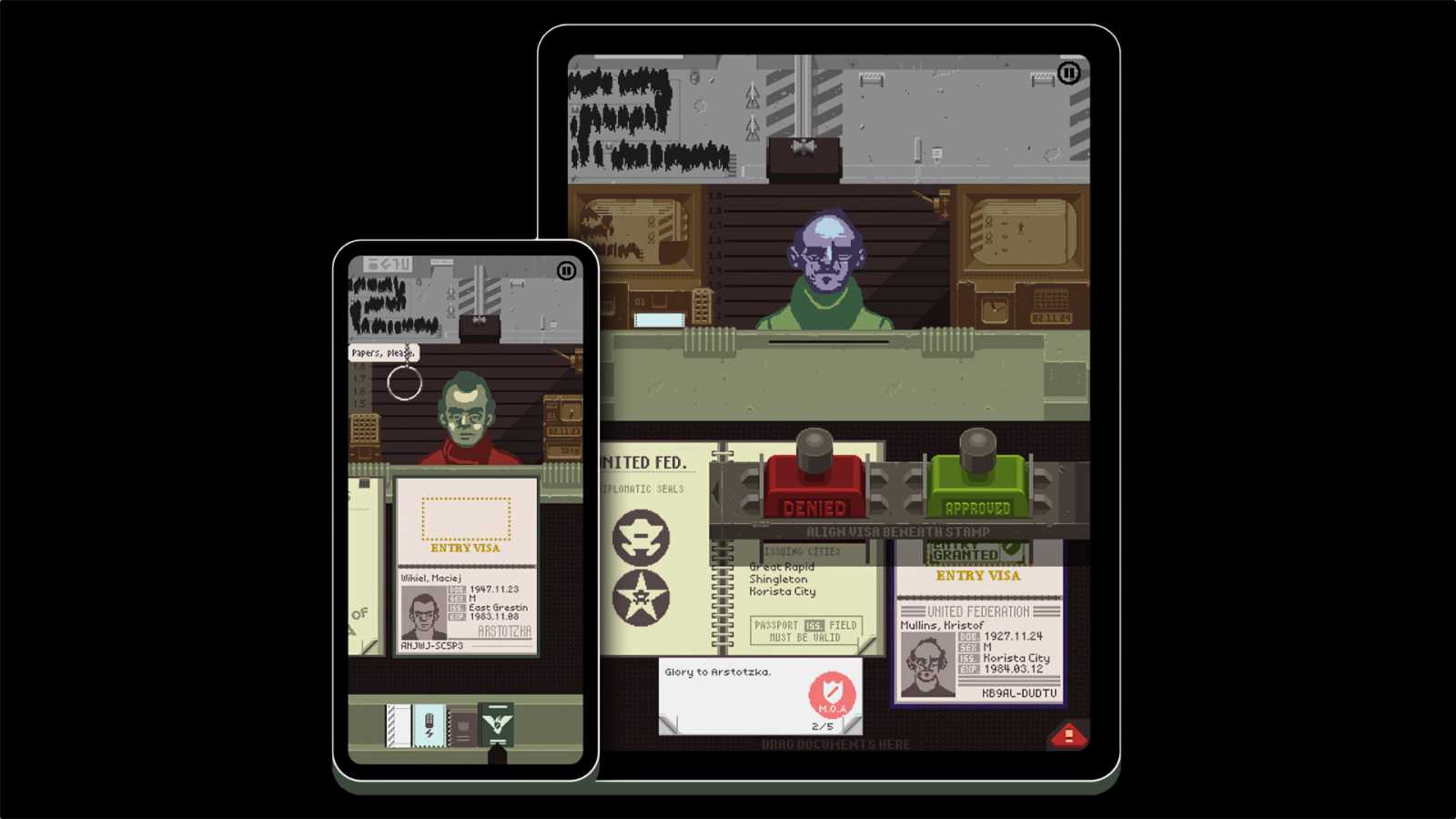 Mobilní Papers, Please je konečně tady. Cenou příjemně překvapí