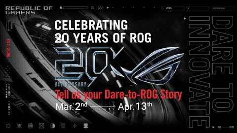 ROG slaví 20 let a spouští výroční kampaň pro fanoušky. Ve hře je hardware i cesta na Computex